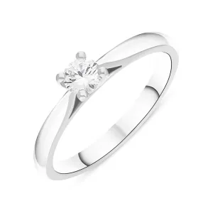 Platinum 0.40ct Diamond Round Brilliant Cut Solitaire Ring