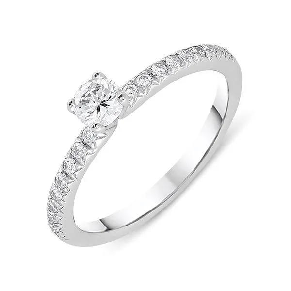 Platinum 0.44ct Diamond Brilliant Cut Ring