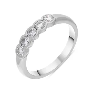 Platinum 0.50ct Diamond Brilliant Cut Bezel Set Wedding Eternity Ring