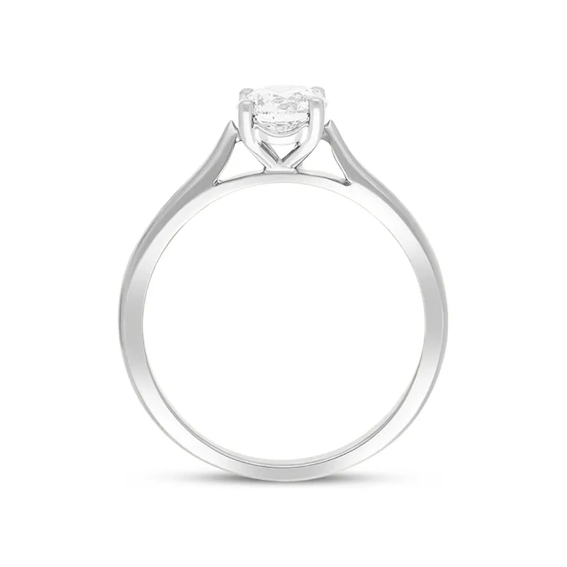 Platinum 0.50ct Diamond Brilliant Cut Solitaire Ring