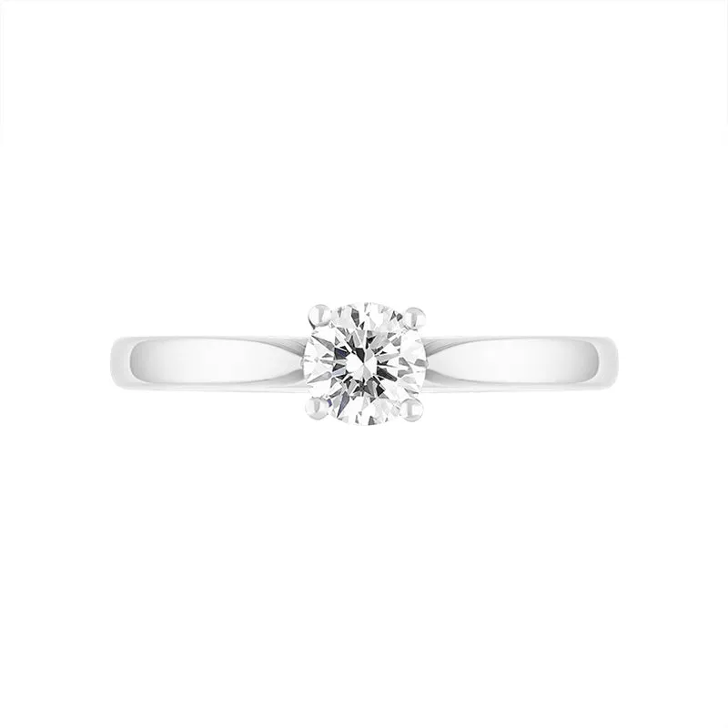 Platinum 0.50ct Diamond Round Brilliant Cut Solitaire Ring