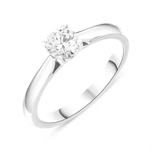 Platinum 0.50ct Diamond Round Brilliant Cut Solitaire Ring