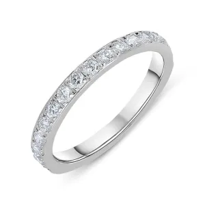 Platinum 0.50ct Diamond Wedding Half Eternity Ring