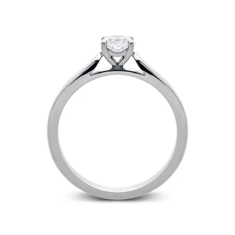 Platinum 0.51ct Diamond Brilliant Cut Solitaire Ring