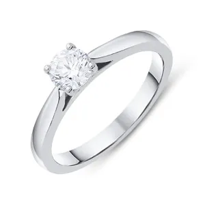 Platinum 0.51ct Diamond Brilliant Cut Solitaire Ring
