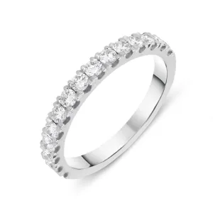 Platinum 0.58ct Diamond Brilliant Cut Wedding Half Eternity Ring