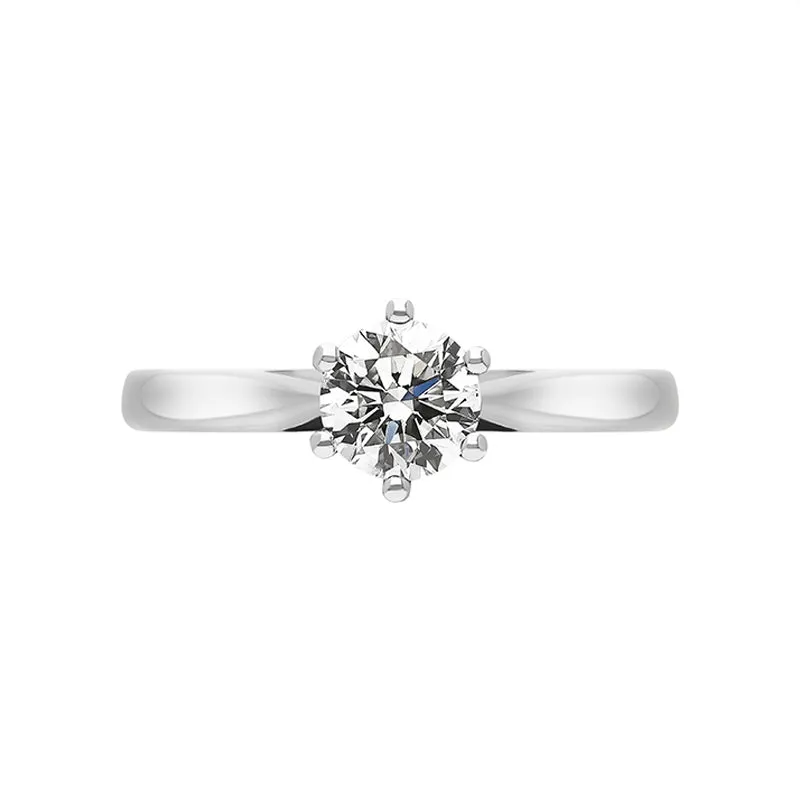 Platinum 0.60ct Diamond Round Brilliant Cut Solitaire Ring