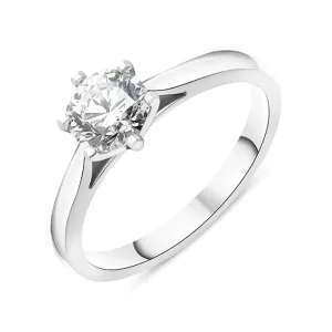 Platinum 0.60ct Diamond Round Brilliant Cut Solitaire Ring