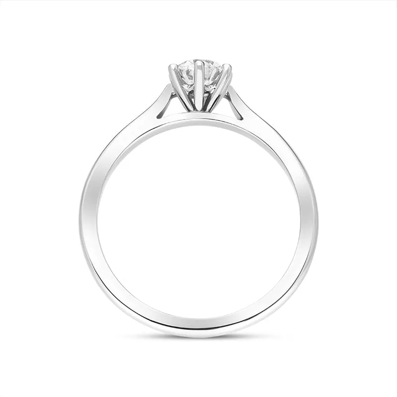 Platinum 0.60ct Diamond Round Brilliant Cut Solitaire Ring
