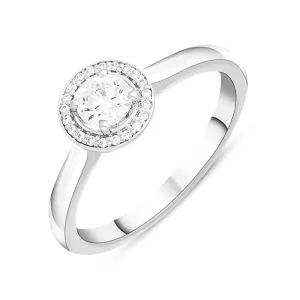 Platinum 0.61ct Diamond Round Cluster Ring