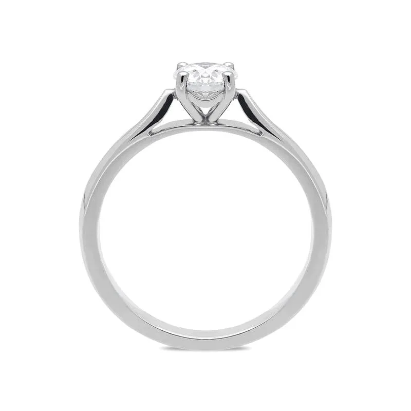 Platinum 0.66ct Diamond Brilliant Cut Solitaire Ring