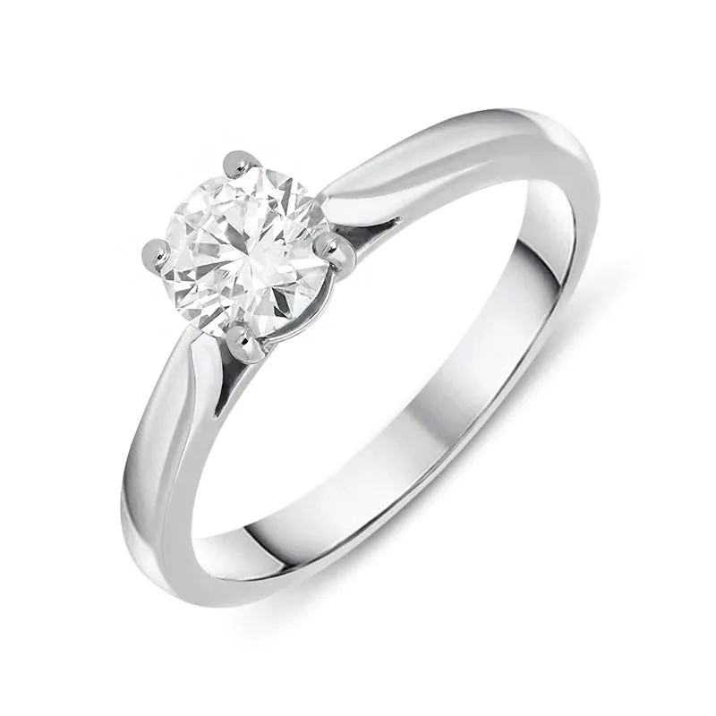 Platinum 0.66ct Diamond Brilliant Cut Solitaire Ring