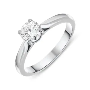 Platinum 0.66ct Diamond Brilliant Cut Solitaire Ring