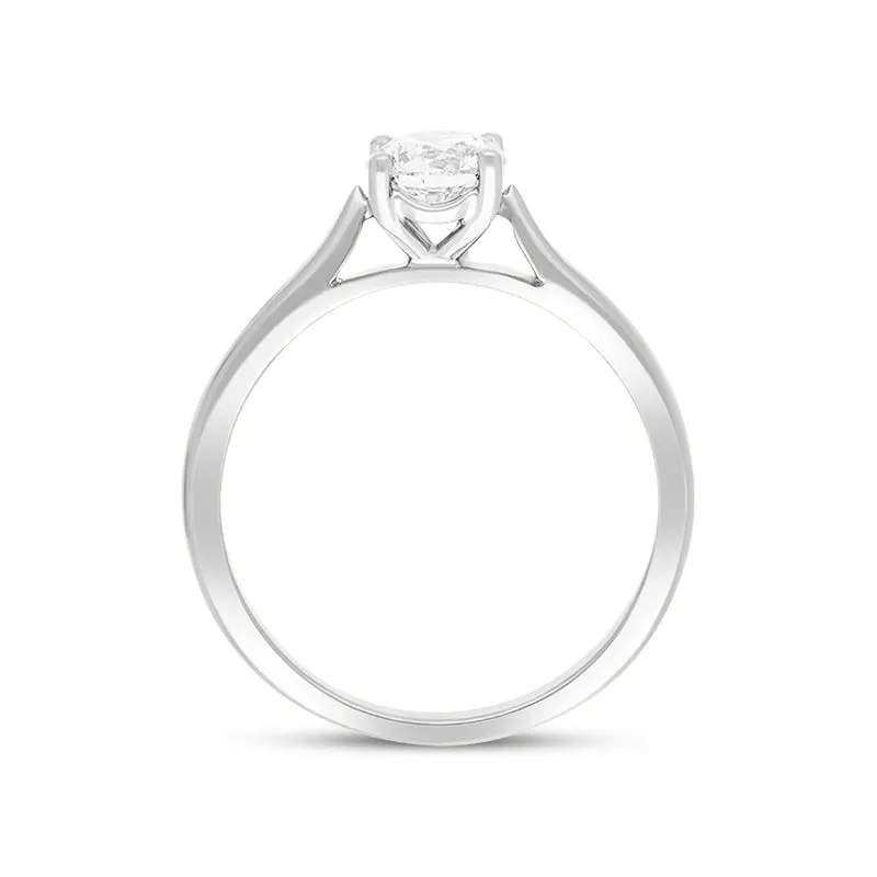 Platinum 0.70ct Diamond Brilliant Cut Solitaire Ring