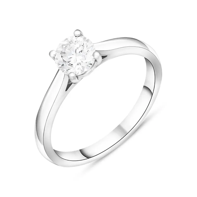 Platinum 0.70ct Diamond Brilliant Cut Solitaire Ring