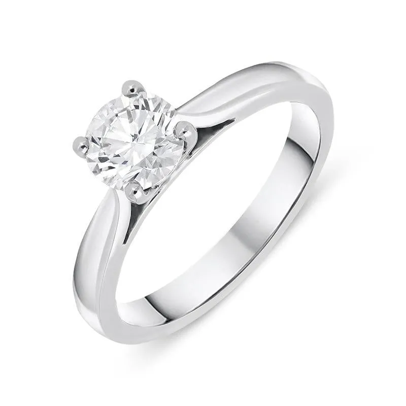 Platinum 0.72ct Diamond Brilliant Cut Solitaire Ring