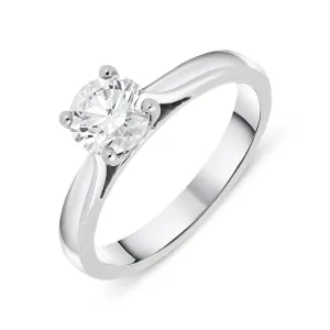 Platinum 0.72ct Diamond Brilliant Cut Solitaire Ring