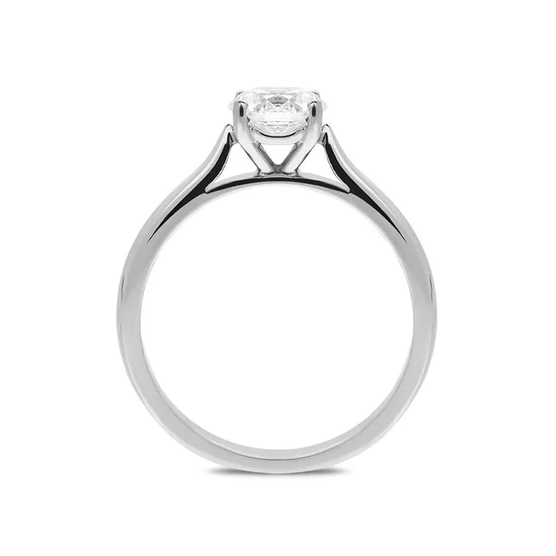 Platinum 0.72ct Diamond Brilliant Cut Solitaire Ring