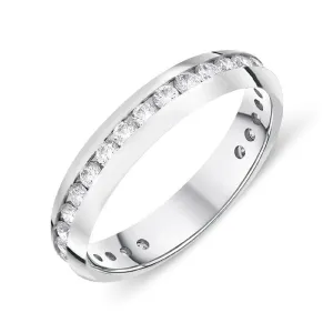 Platinum 0.79ct Diamond Channel Set Wedding Full Eternity Ring