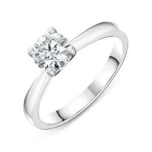 Platinum 0.80ct Diamond Solitare Ring
