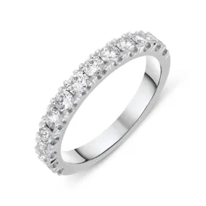 Platinum 0.81ct Diamond Brilliant Cut Wedding Half Eternity Ring