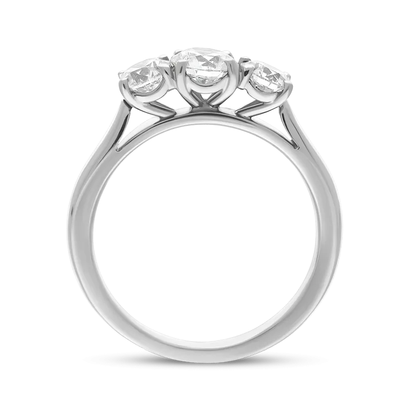 Platinum 1.03ct Diamond Three Stone Ring