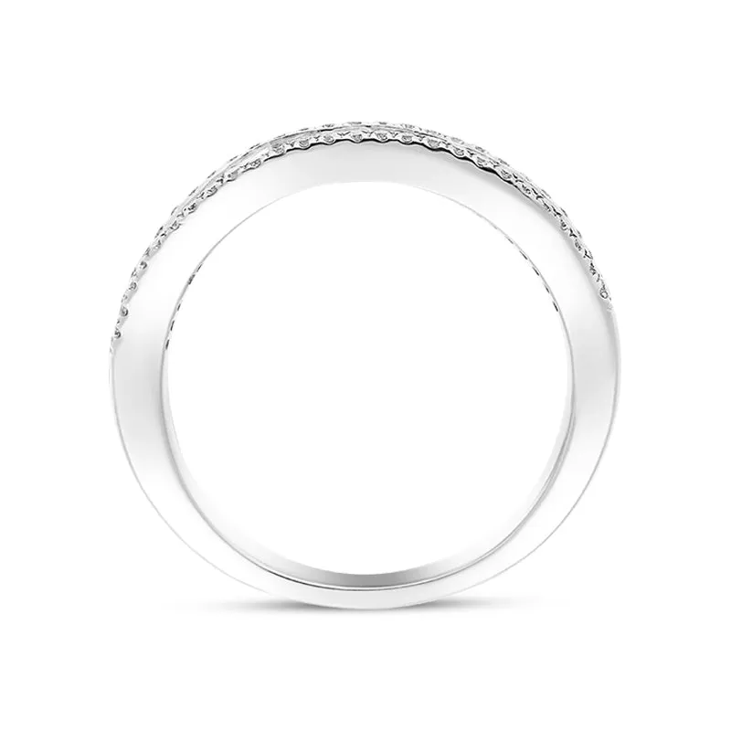 Platinum 1.08ct Diamond Half Eternity Ring