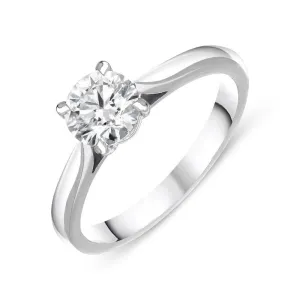 Platinum Diamond 0.77ct Round Brilliant Cut Solitaire Ring