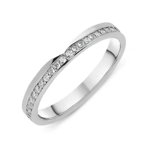 Platinum Diamond Brilliant Cut Shaped Wedding Ring