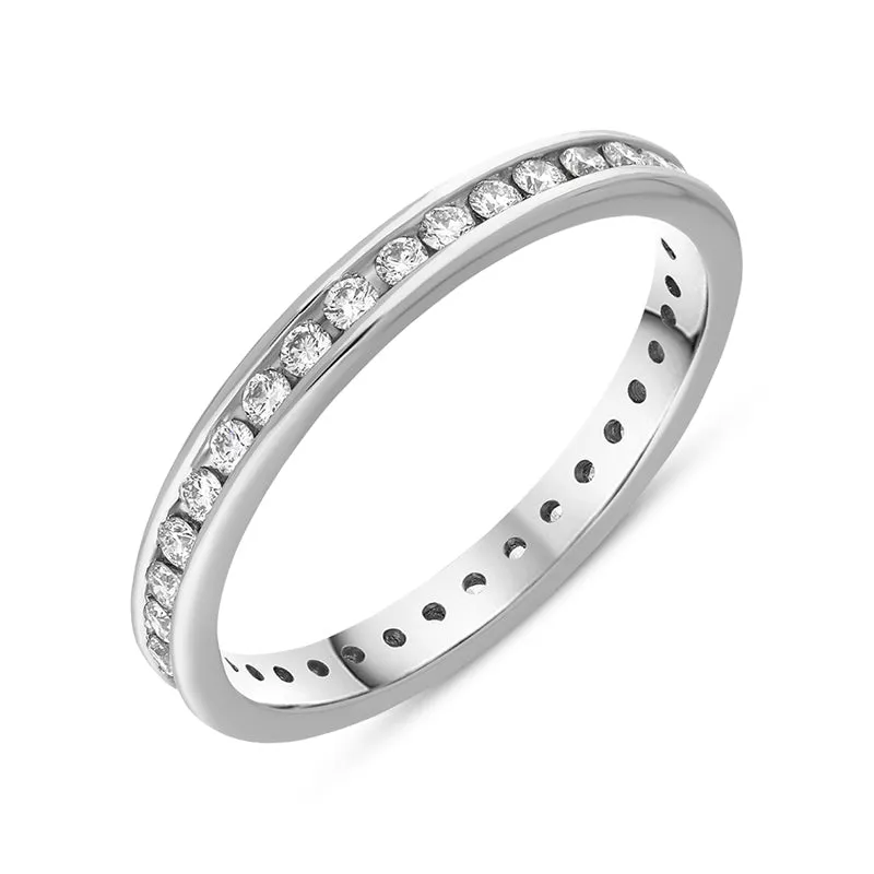Platinum Diamond Channel Set Full Eternity Ring