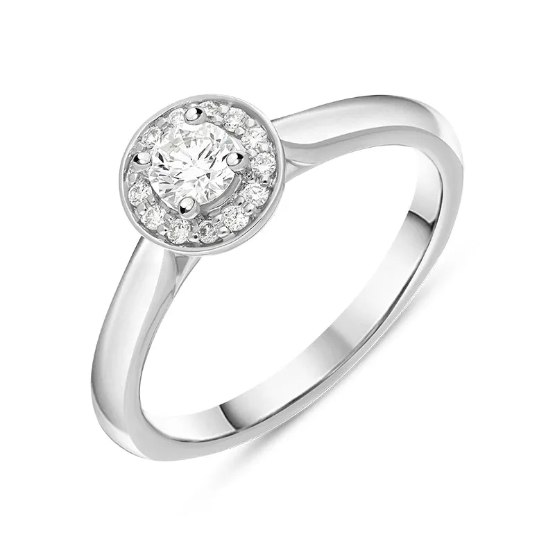 Platinum Diamond Round Brilliant Cut Cluster Ring