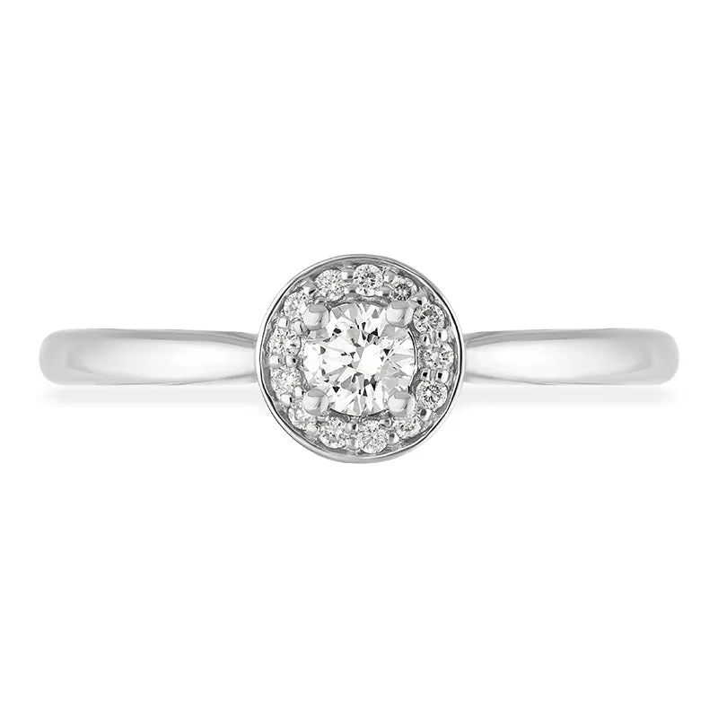 Platinum Diamond Round Brilliant Cut Cluster Ring
