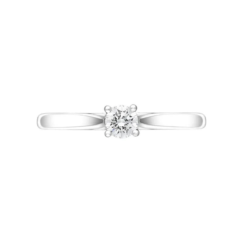 Platinum Diamond Round Brilliant Cut Solitaire Ring