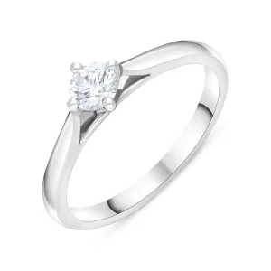 Platinum GIA Certified GVS2 0.30ct Diamond Solitaire Ring