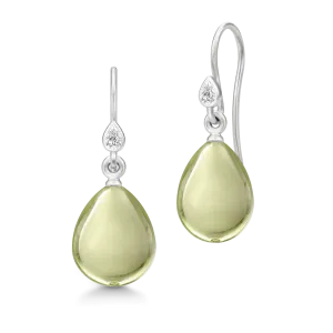 Prima Ballerina Olive Silver Earrings
