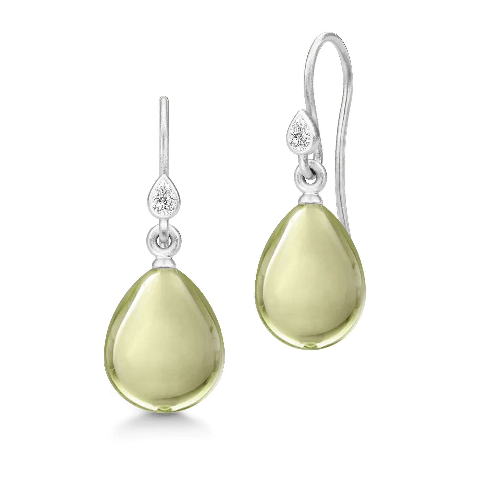 Prima Ballerina Olive Silver Earrings