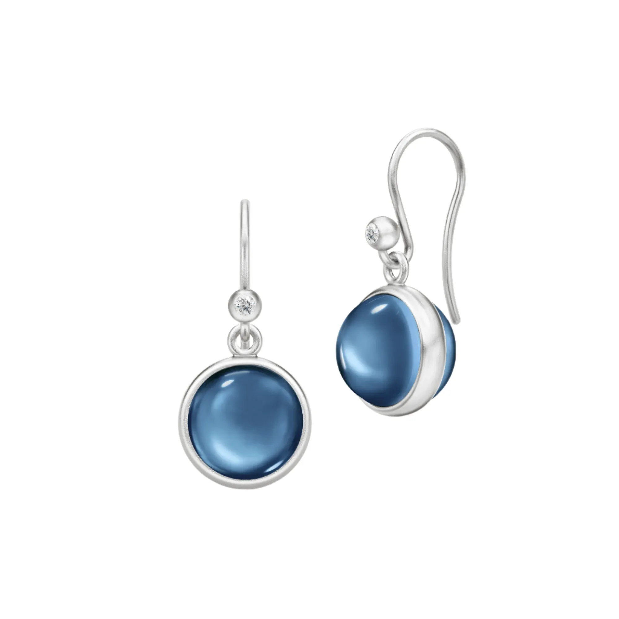Prime Sapphire Blue Silver Earrings