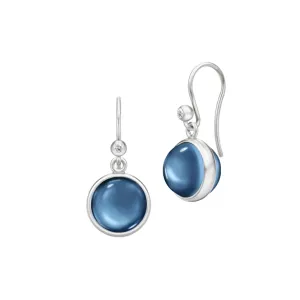 Prime Sapphire Blue Silver Earrings