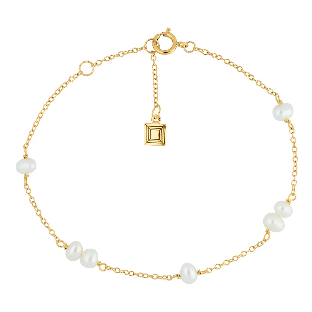 Purity 18K Gold Plated Bracelet w. Pearls