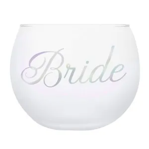 "bride" Roly Poly Glass In White