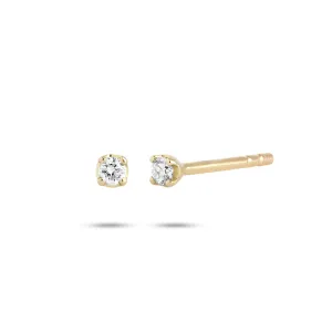 Rainbow 10K Gold Stud w. Diamond