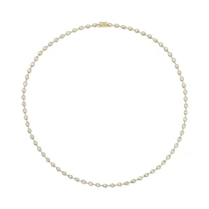 RAINDROP PEAR BEZELED DIAMOND CHOKER Anita Ko