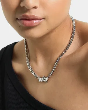 Raising Hell Women's Baby Necklace White Gold