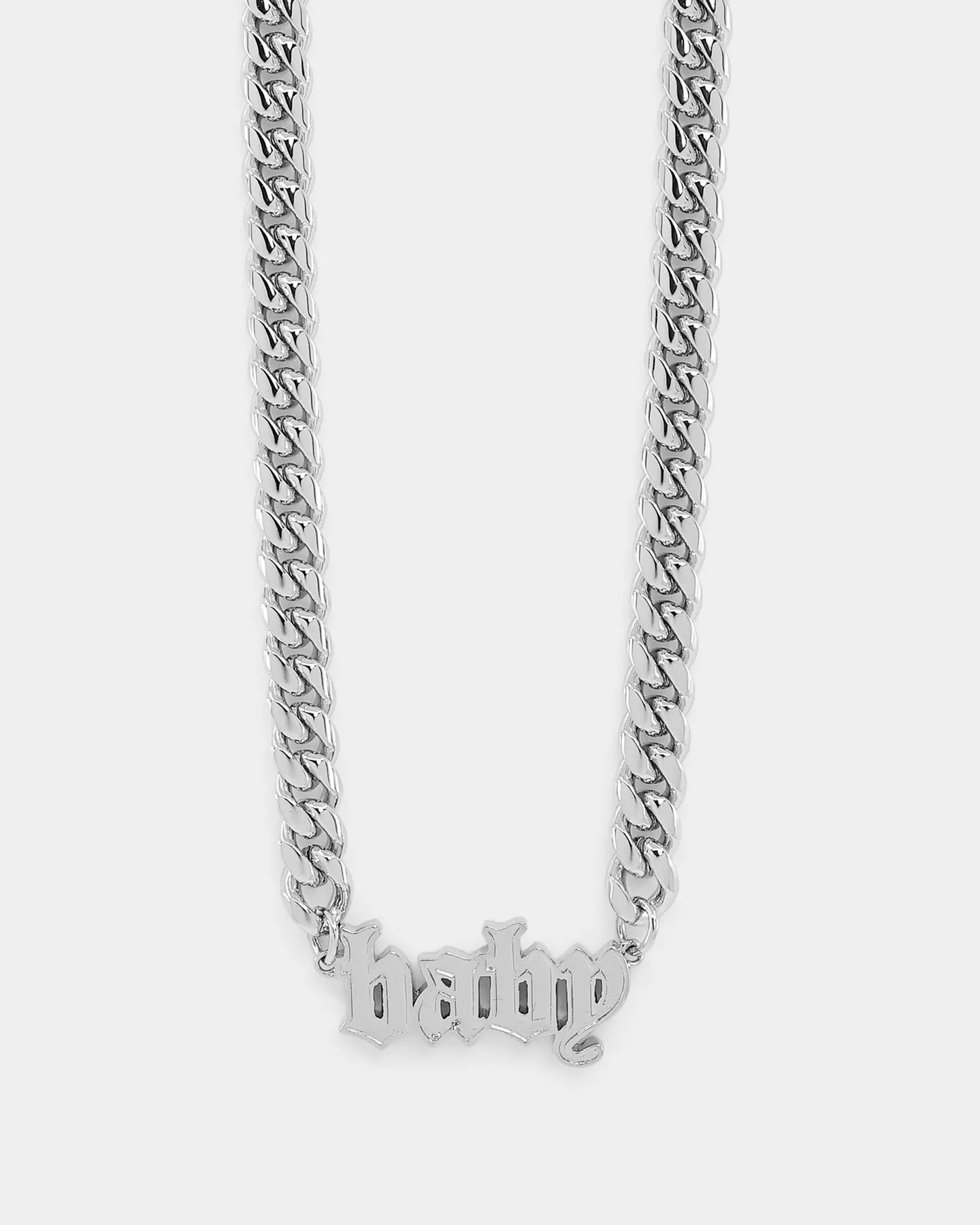 Raising Hell Women's Baby Necklace White Gold