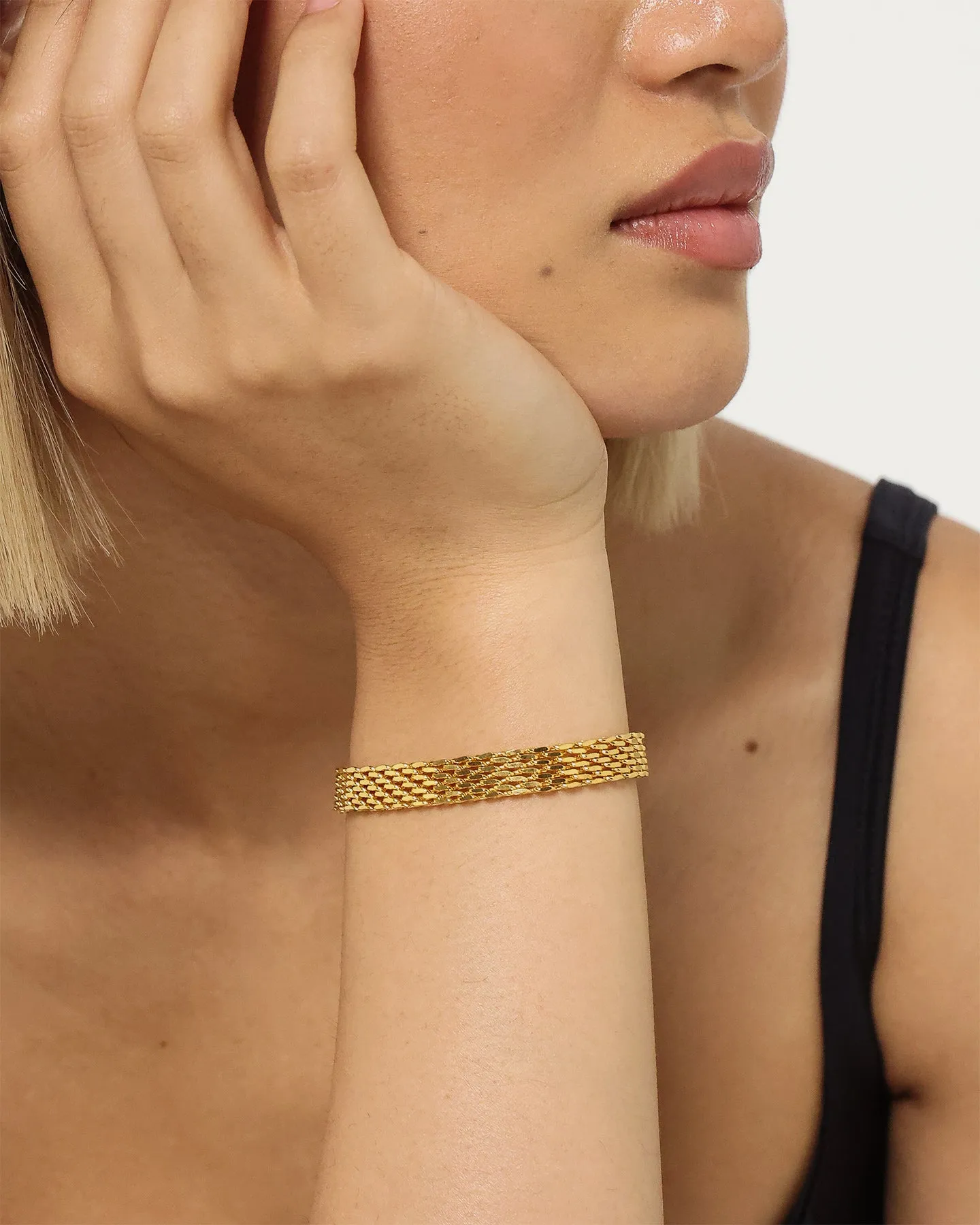 Raising Hell Women's Braided Bracelet Gold