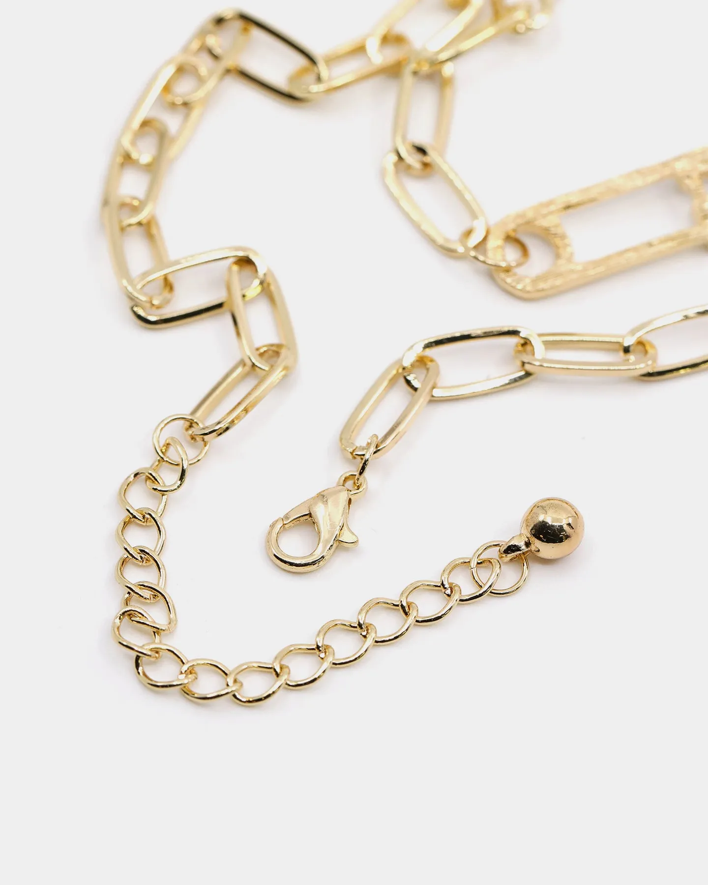 Raising Hell Women's Pin Chain Choker Necklace Gold