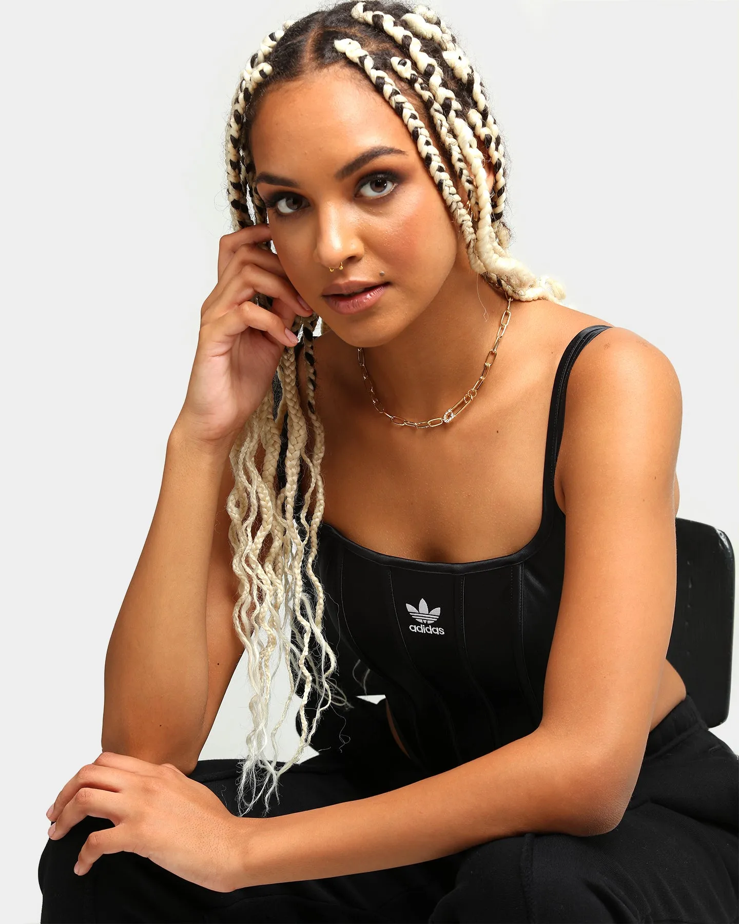 Raising Hell Women's Pin Chain Choker Necklace Gold