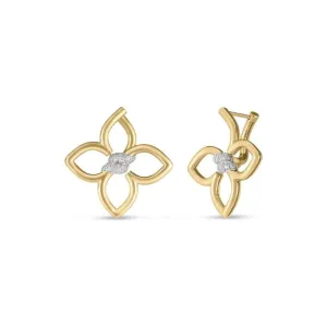 Roberto Coin 18K  Gold Cialoma Diamond Flower Studs