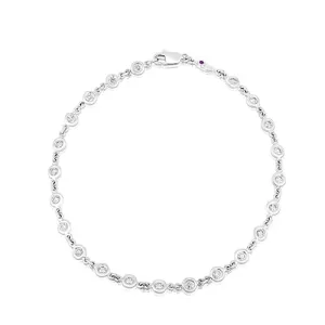 Roberto Coin 18K White Gold Diamond Bezel Station Bracelet