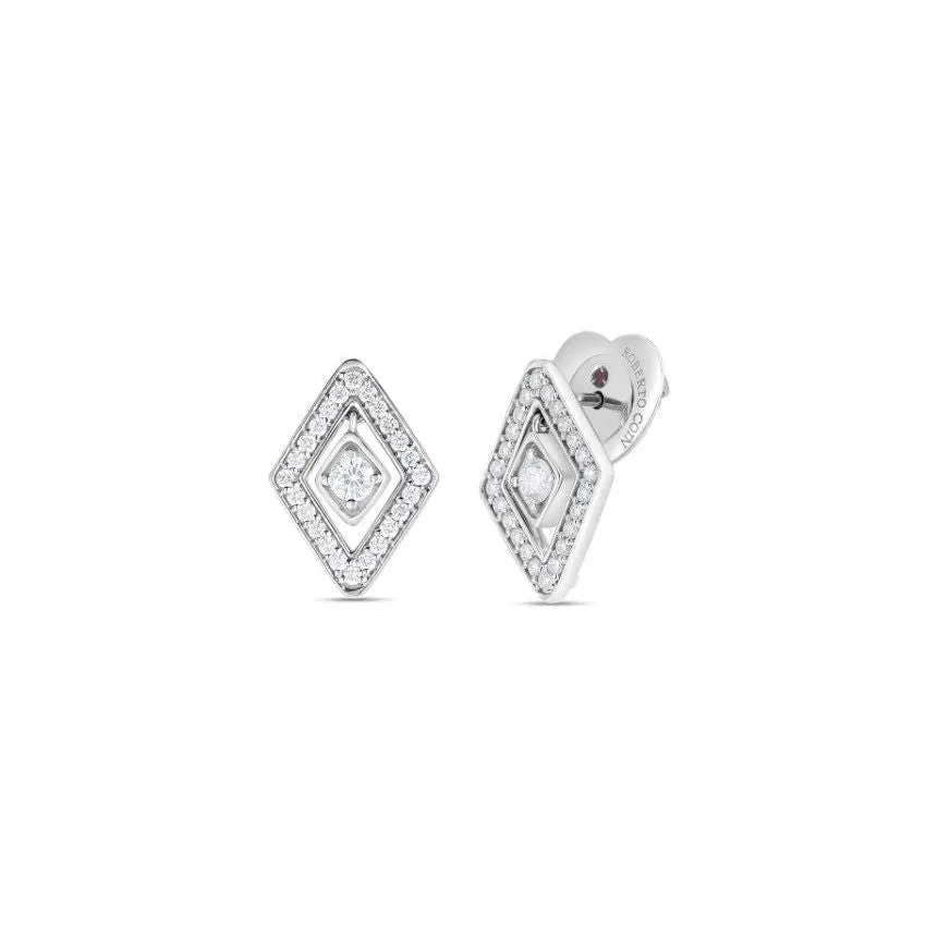 Roberto Coin 18K White Gold Diamond Diamante Stud Earrings